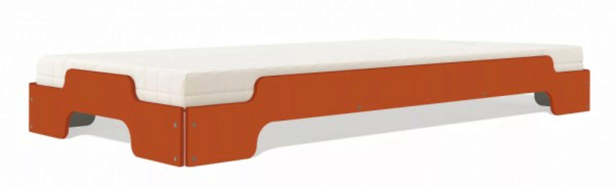 Stapelliege KLASSIK - Farbig tizianrot RAL 050 50 60 100 x 200 cm günstig online kaufen