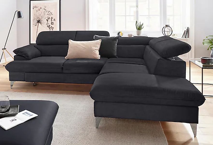 COTTA Polstergarnitur »Caluso L-Form«, Set bestehend aus: Ecksofa mit Kopft günstig online kaufen