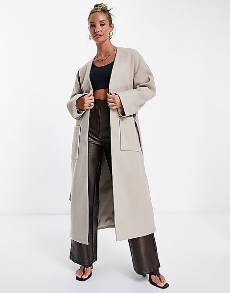 Pretty Lavish – Minimalistischer, lässiger Oversize-Mantel mit Taschen in T günstig online kaufen