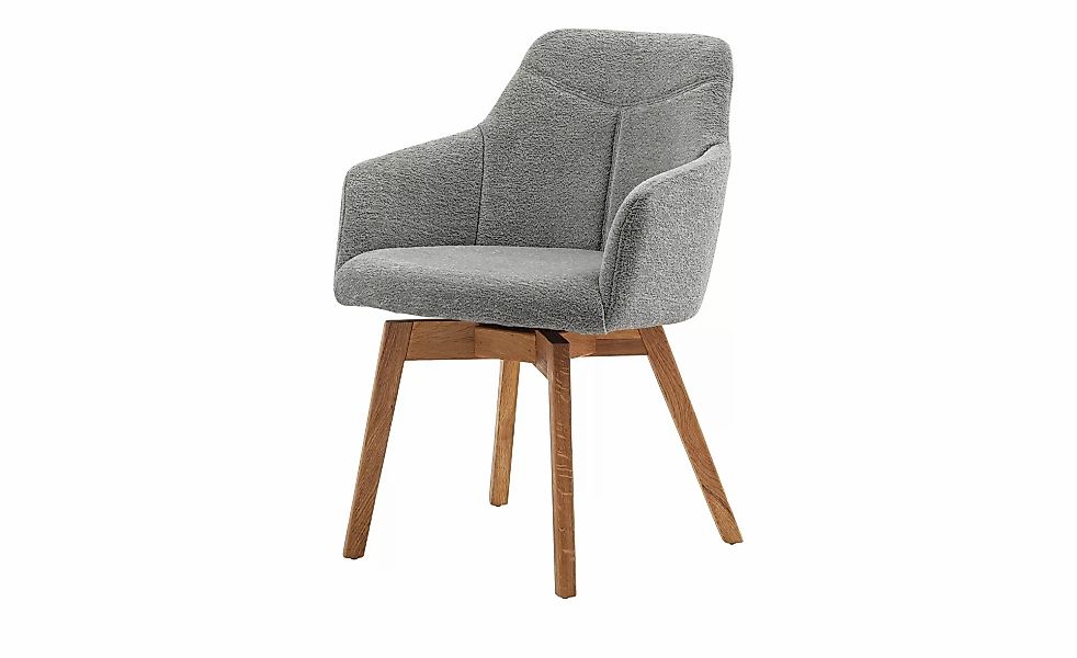Woodford Armlehnstuhl  mit Bouclé Bezug Merano ¦ grau ¦ Maße (cm): B: 58 H: günstig online kaufen