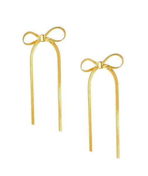 Ella Jonte Paar Ohrhänger, Schleife, lange Ohrstecker gold oder silber, ele günstig online kaufen