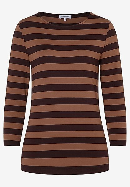 Streifenshirt, braun/nougat günstig online kaufen