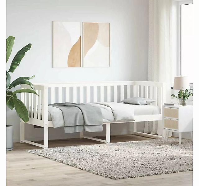 furnicato Bett Tagesbett Weiß 75x190 cm Massivholz Kiefer günstig online kaufen