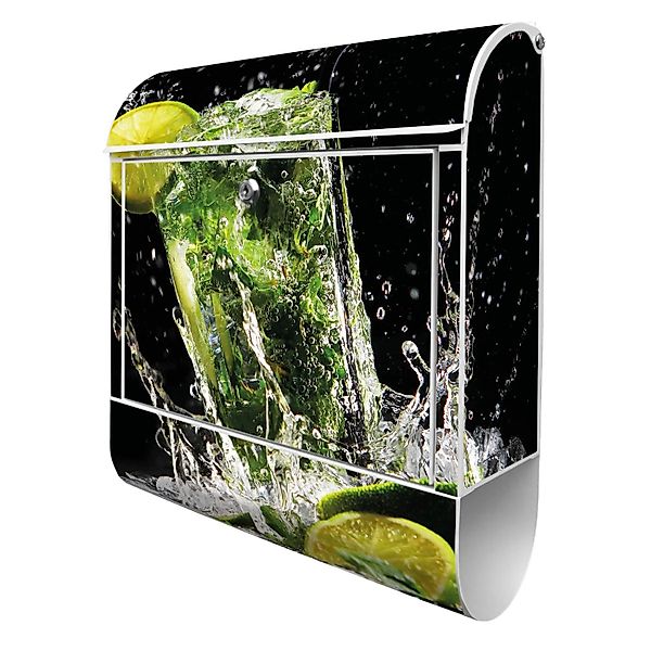 Banjado Design Briefkasten Weiß Pulverbeschichtet 39x47x14cm 2 Schlüssel Mi günstig online kaufen