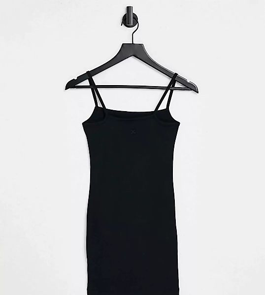 COLLUSION – Camisole-Kleid aus Bio-Baumwolle im Stil der 00er in Schwarz günstig online kaufen