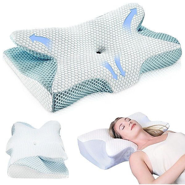 LETGOSPT Kopfkissen Orthopädisches Kissen Ergonomisches Nackenstützkissen günstig online kaufen