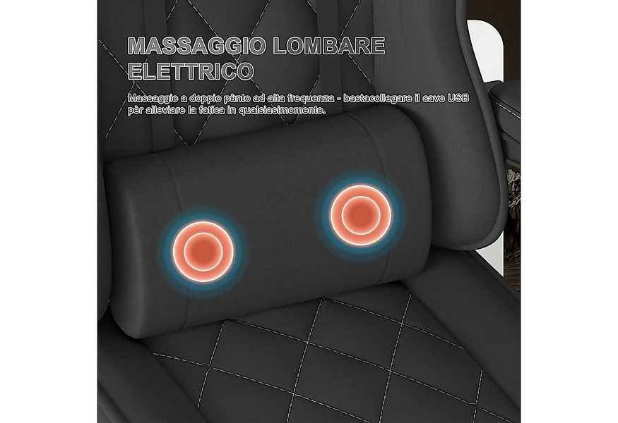 HOMALL Gaming-Stuhl Massage-Bürostuhl aus Stoff mit Fußstütze und Kopfstütz günstig online kaufen