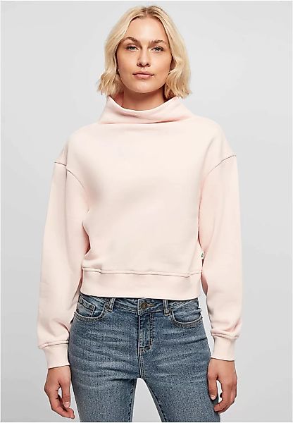 URBAN CLASSICS Sweater "Damen Ladies Organic Short High Neck Crew", (1 tlg. günstig online kaufen