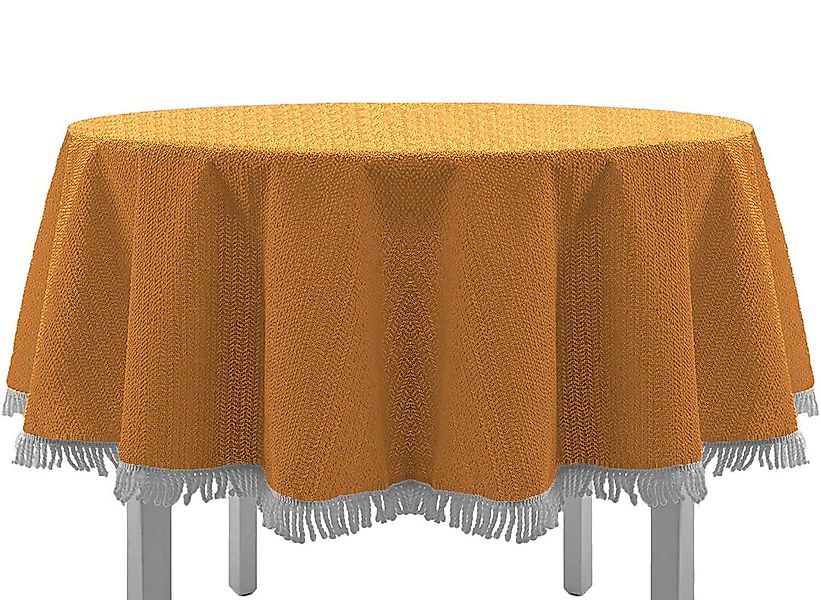 EXKLUSIV HEIMTEXTIL Gartentischdecke Gartentischdecke mit Fransen günstig online kaufen