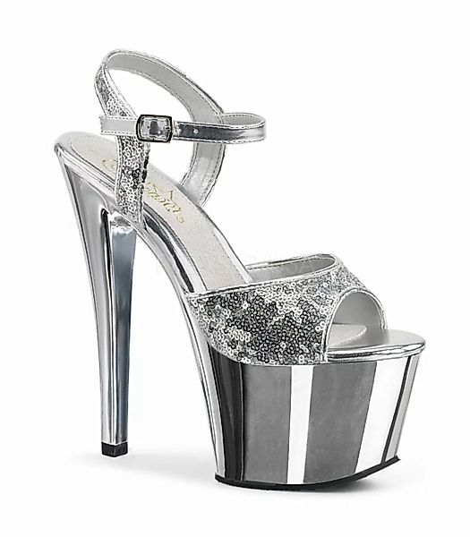 Plateau High Heels SKY-310SQ - Silber (Schuhgröße: EUR 37) günstig online kaufen