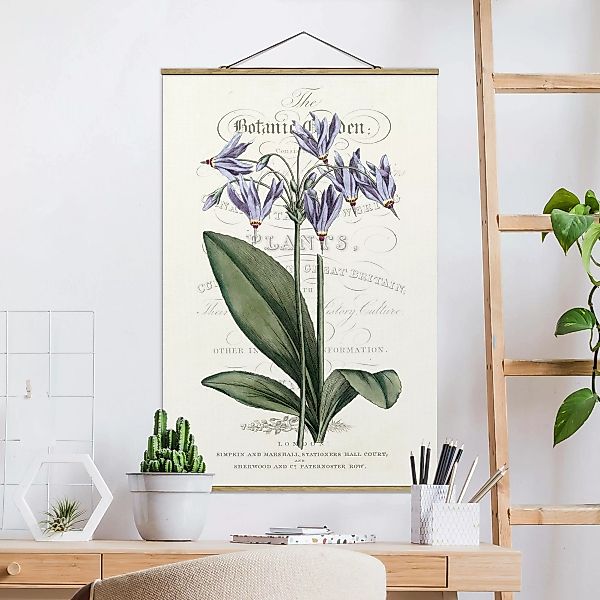 Stoffbild Blumen mit Posterleisten - Hochformat Botanisches Tableau - Götte günstig online kaufen