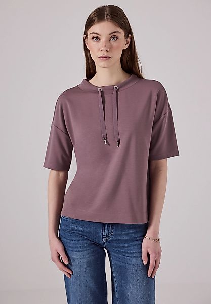 STREET ONE STUDIO T-Shirt, mit Tunnelzugband am Kragen günstig online kaufen