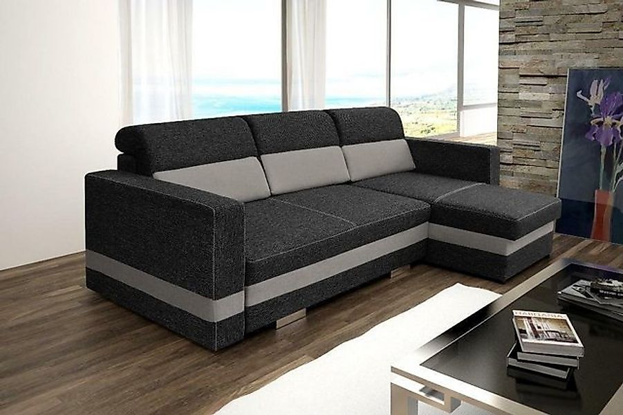 JVmoebel Ecksofa Schlafsofa Eck Sofa Couch Polster Eck Bettfunktion Schlaff günstig online kaufen