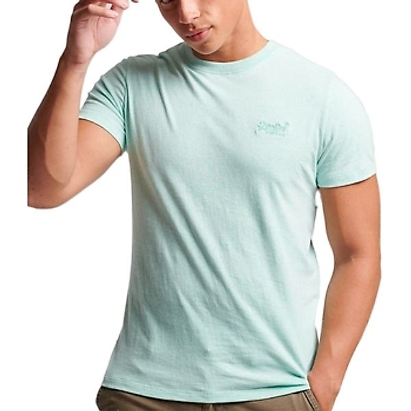 Superdry Classic T Shirt Melange Hellgrün - Größe XXL günstig online kaufen