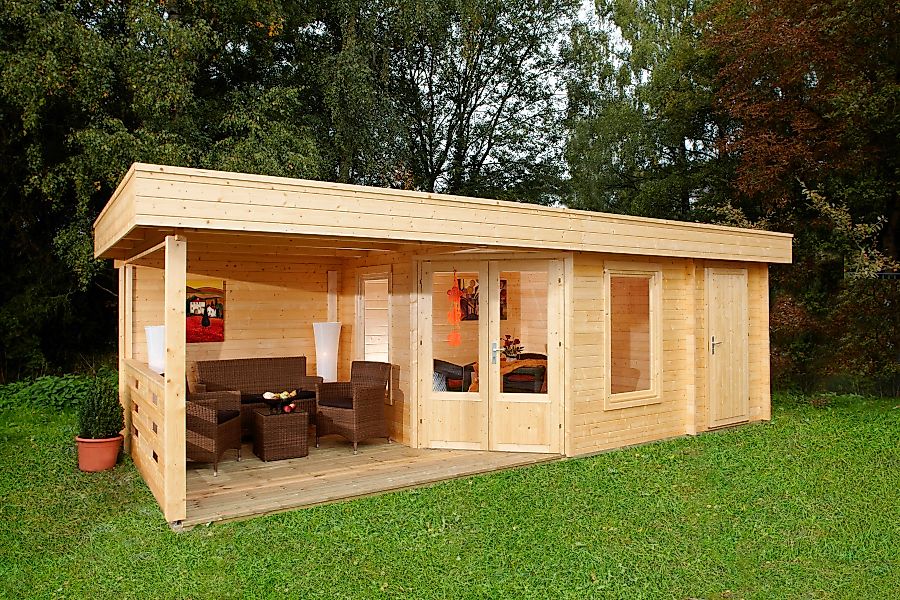 Wolff Finnhaus Holz-Gartenhaus Maja 40-B BxT 703 x 299 cm dav. 250 cm Terra günstig online kaufen