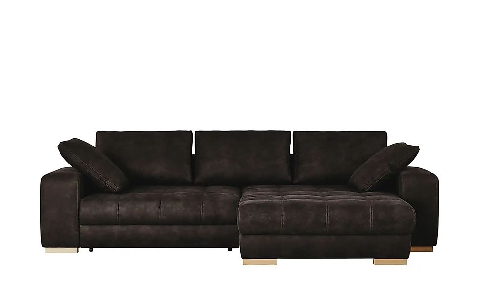 bobb Ecksofa dunkelbraun - Microfaser Caro ¦ braun ¦ Maße (cm): B: 305 H: 6 günstig online kaufen