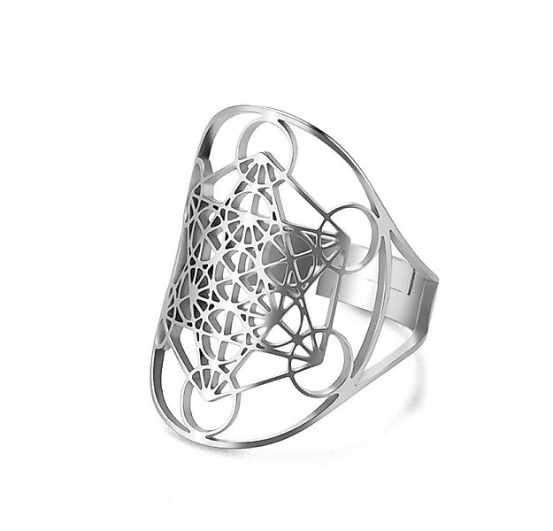 Saraswati Fingerring Ring "Metatron" Edelstahl offen verstellbar (kleinste günstig online kaufen