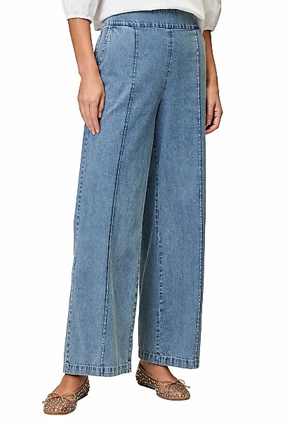 Zero Slim-fit-Jeans "zero Damen Jeans Relaxed Fit weites Bein 30 Inch" günstig online kaufen