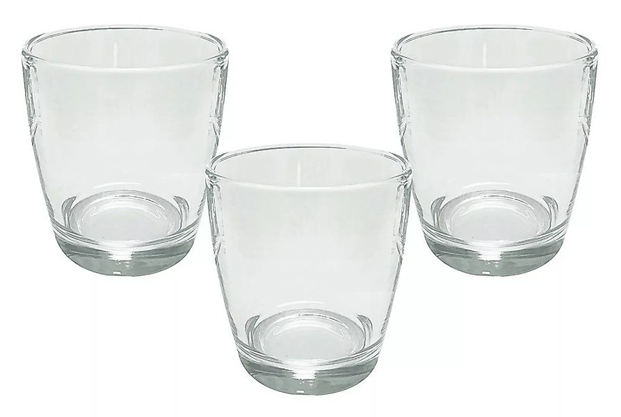 Windlicht Set Teelichtglas Kerzenglas 3 Stück Teelichthalter Zylinder Ø 11, günstig online kaufen