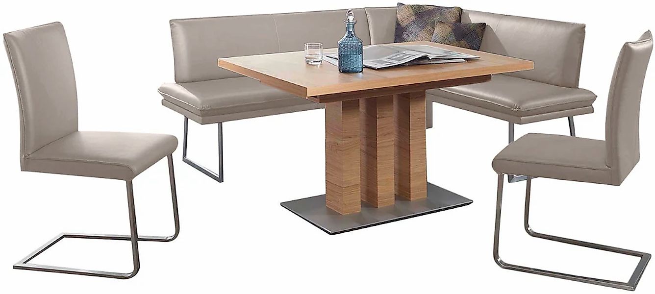 K+W Komfort & Wohnen Essgruppe "Santos III" 4 Stk. tlg. gepolsterte Eckbank günstig online kaufen