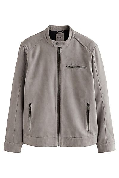Next Lederimitatjacke Racer-Jacke aus Velourslederimitat (1-St) günstig online kaufen