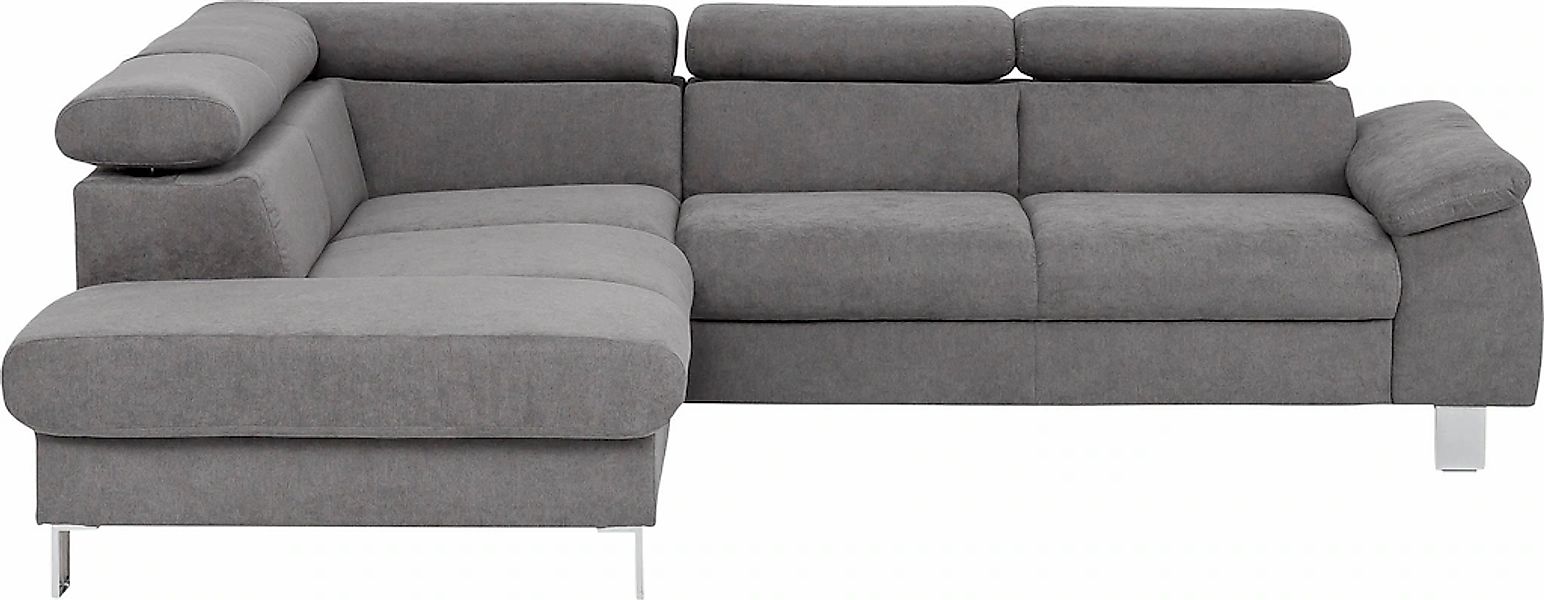 COTTA Ecksofa »Komaris L-Form, B: 249 cm« mit Kopfteilverstellung, optional günstig online kaufen