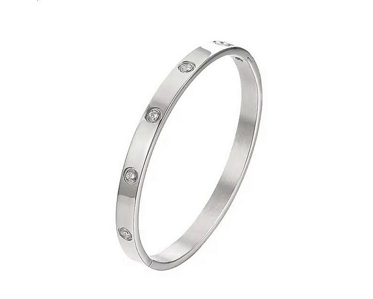 KARMA Armreif Armband silber für Damen mit Klappverschluss mit Kristallen ( günstig online kaufen