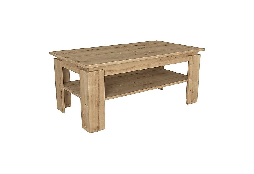 en.casa Couchtisch, »Krirdfjos« mit 1 Ablage 110 x 60 x 47 cm Saphir-Eiche günstig online kaufen