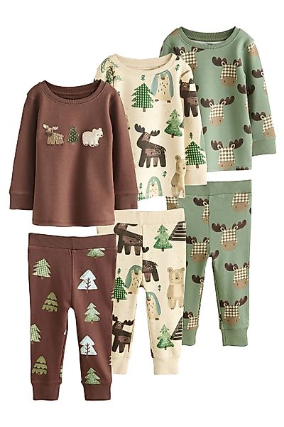 Next Pyjama 3er-Pack Langarm-Schlafanzüge (6 tlg) günstig online kaufen