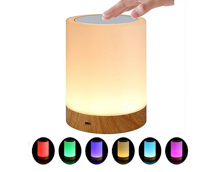 Novzep Nachttischlampe Nachtlicht,Dimmbar mit Touch-Funktion, 7 Farben, 3 H günstig online kaufen