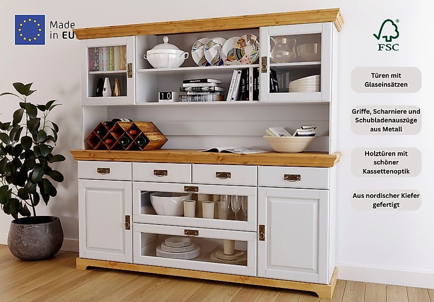 Home affaire Buffet "Rügen", FSC zertifiziertes Massivholz, im Landhausstil günstig online kaufen