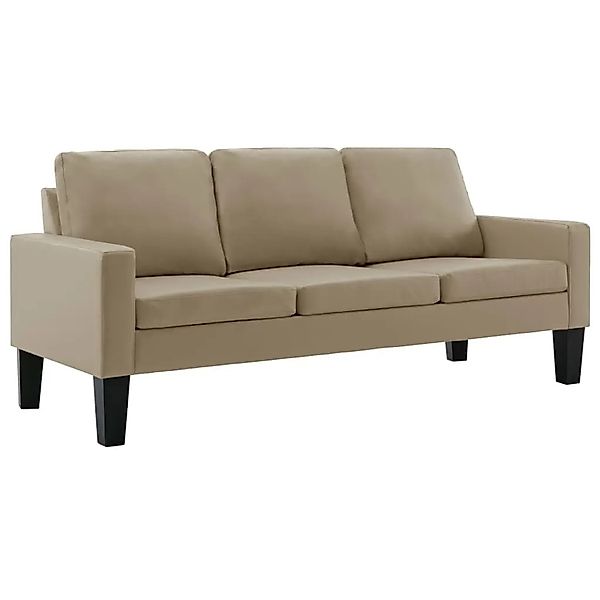 vidaXL 3-Sitzer-Sofa Cappuccino-Braun Kunstleder 288766 günstig online kaufen