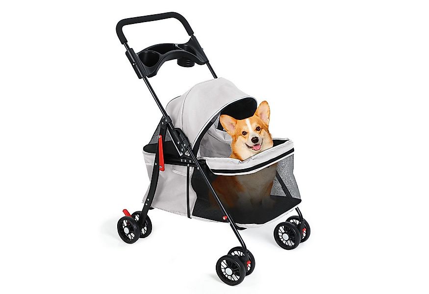 Rutaqian Hundebuggy Klappbar Hundetrolley Buggy für Kleine Haustiere,Hundew günstig online kaufen