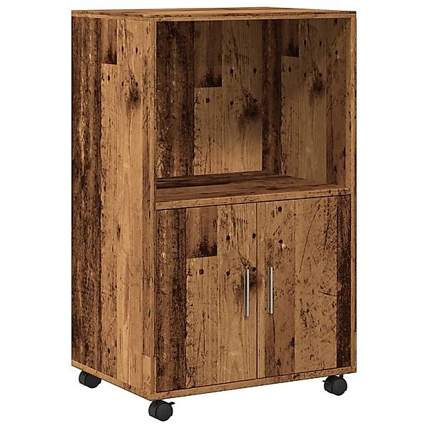 vidaXL Sideboard Rollschrank Altholz-Optik 55x40x91 cm günstig online kaufen