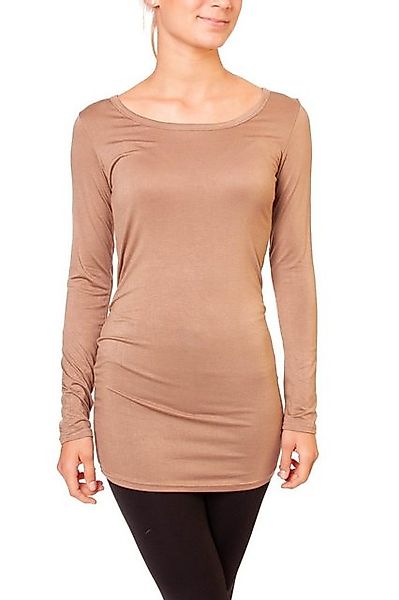 Muse Rundhalsshirt Basic Langarm Longshirt Skinny günstig online kaufen