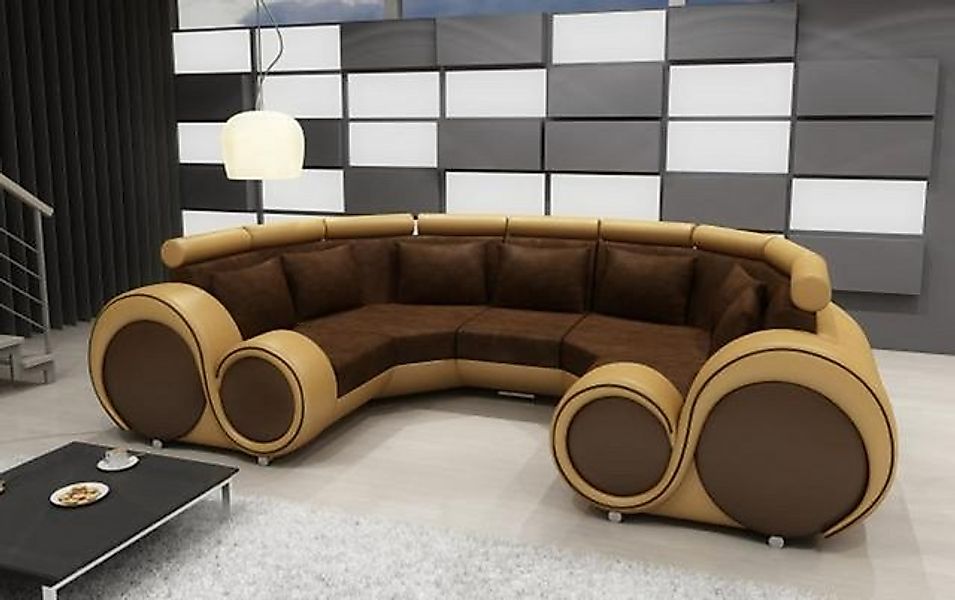 JVmoebel Ecksofa Wohnlandschaft Textil Stoff U Form Sitz Garnitur Couch Des günstig online kaufen