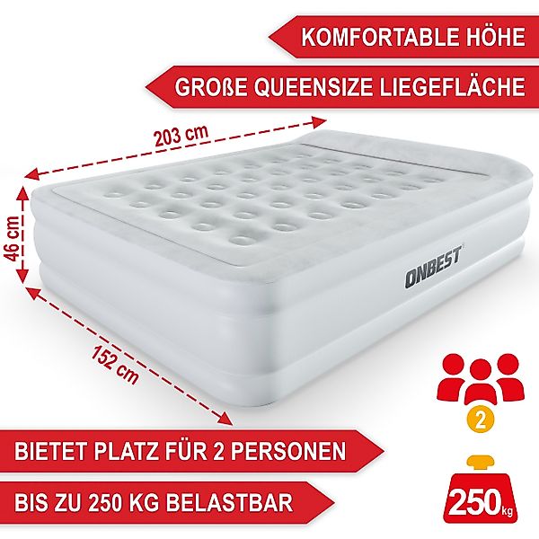 Onbest Luftbett mit elektrischer Luftpumpe und günstig online kaufen