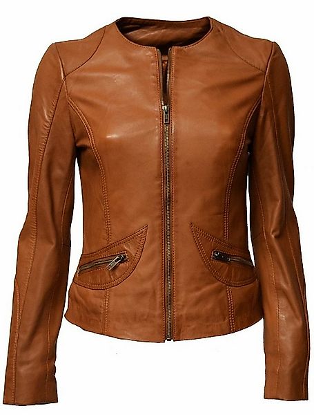 Zimmert Leather Lederjacke Bea (1-St) kragenlos, weiches Lammnappa, leichte günstig online kaufen