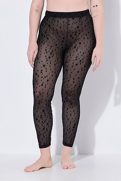Ulla Popken Feinstrumpfhose Mesh-Leggings Sterne transparent hochelastisch günstig online kaufen