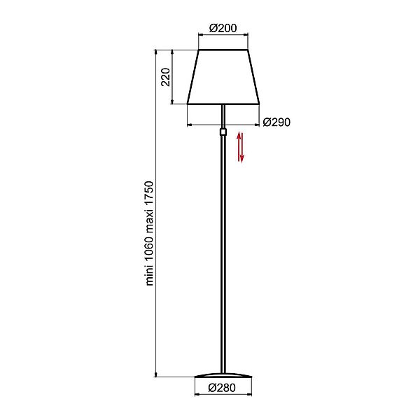 Aluminor Store Stehlampe, chrom/weiß günstig online kaufen