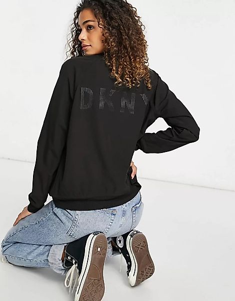 DKNY – Bomberjacke in Schwarz mit Logo günstig online kaufen