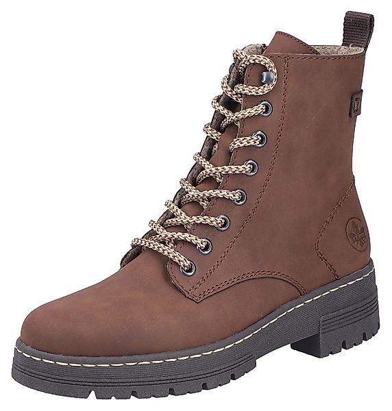 Rieker Schnürstiefelette Schnürboots, Plateauboots, Profilsohle, mit günstig online kaufen