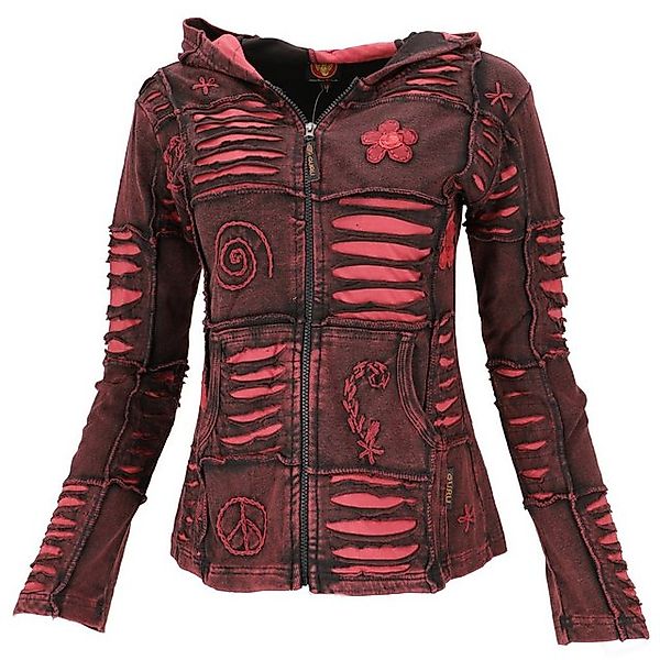 Guru-Shop Langjacke Goa Patchwork Jacke, Boho Kapuzenjacke -.. alternative günstig online kaufen