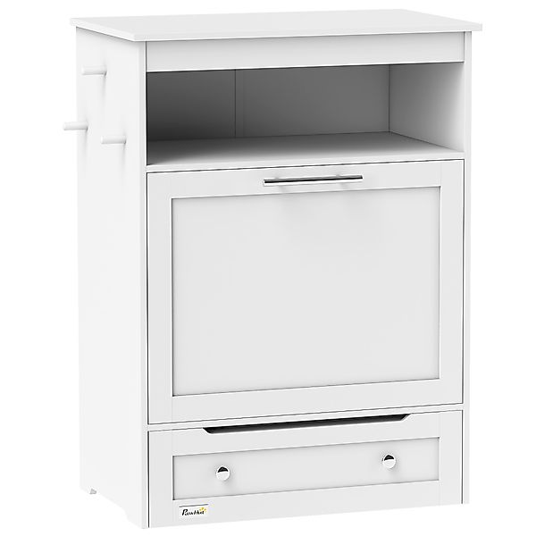 PawHut Haustier-Futterschrank mit 2 Edelstahlnäpfen, 3 Haken, Tierfuttersch günstig online kaufen