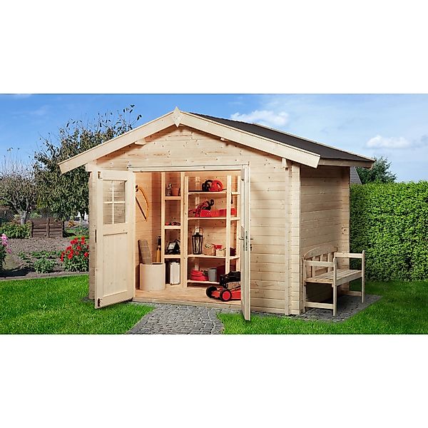Weka Holz-Gartenhaus Satteldach Unbehandelt 280 cm günstig online kaufen