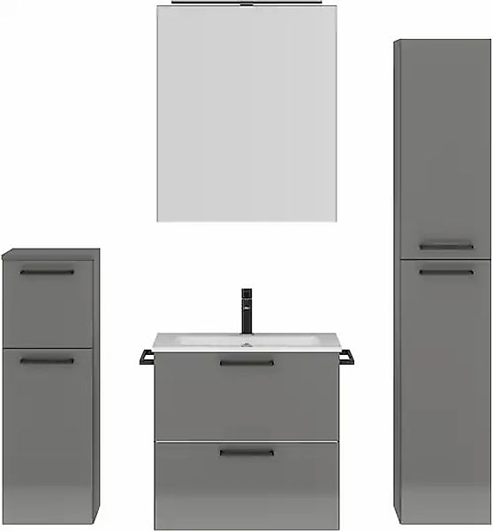 nobilia® Badmöbel-Set »Tolvina« vormontiert, mit Soft-Close, 4 Stk. tlg. günstig online kaufen