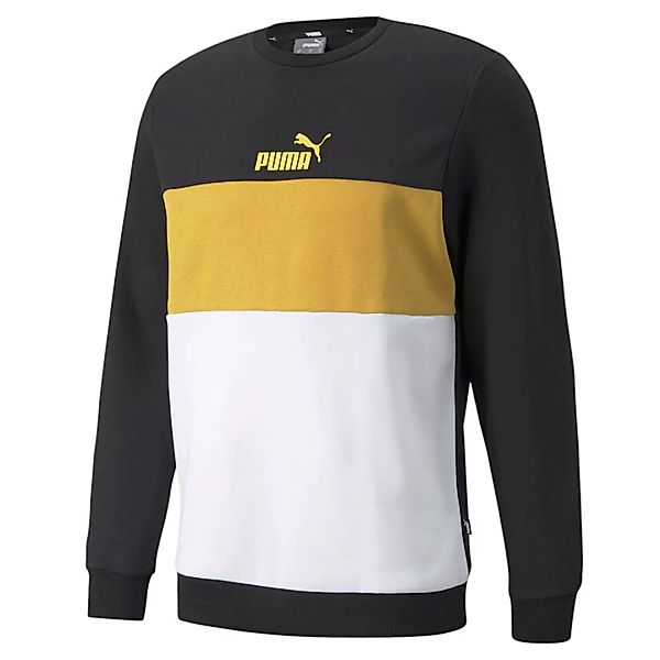 Puma Essental+colorblock Crew L Puma Black / Mineral Yellow günstig online kaufen
