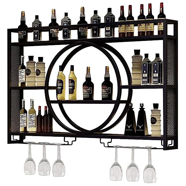NUODWELL Weinregal Wandmontiertes Weinregal, Schwebende Metall günstig online kaufen