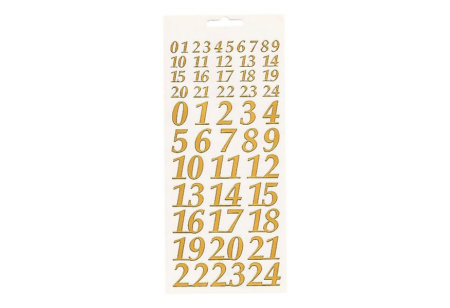 FINDit Deko-Buchstaben Reliefsticker Adventszahlen, 50 Sticker günstig online kaufen