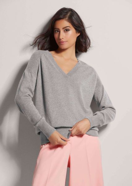 MADELEINE Strickpullover Strick Kaschmirpullover mit V-Ausschnitt günstig online kaufen